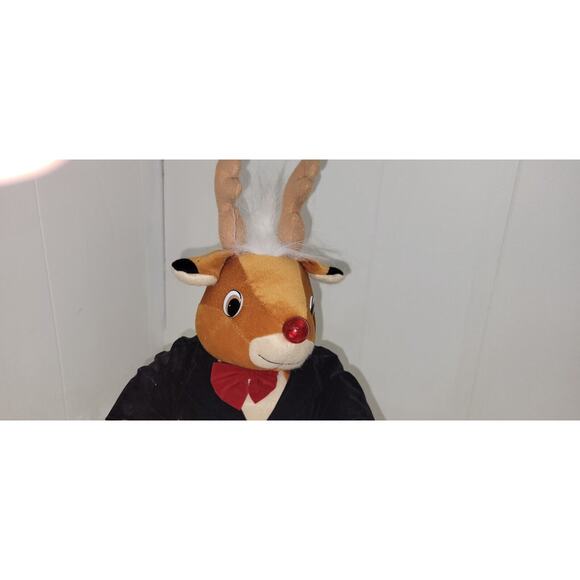 Rudolph The Red Nose Reindeer 1977 Dancing 18" Tuxedo Vintage Holiday Figure SEE - Picture 5 of 9